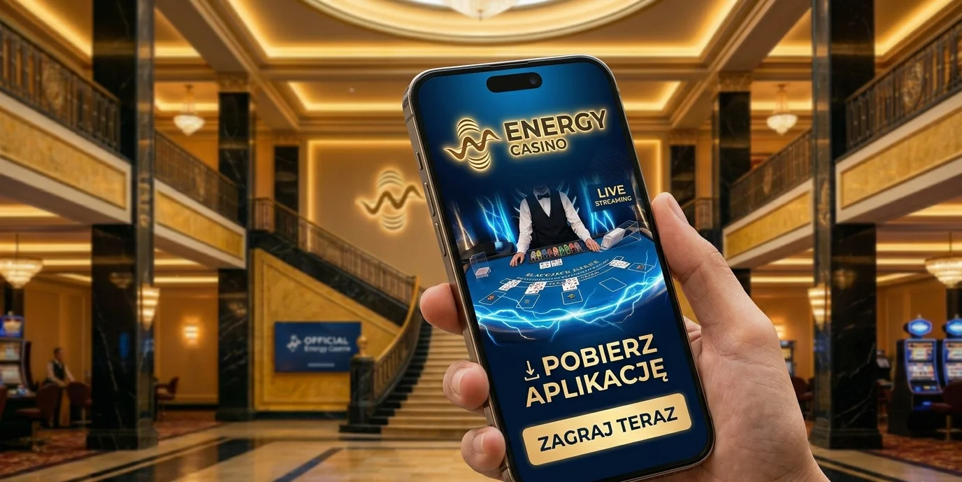 Gra w blackjacka na żywo w aplikacji Energy Casino